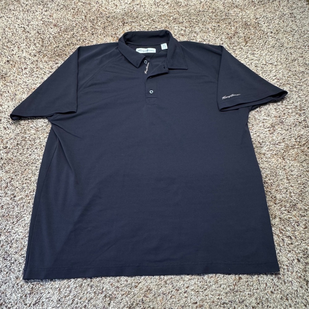 Tommy Armour Mens Golf Polo‎ Shirt Navy Blue Short Sleeve Embroidered Logo L